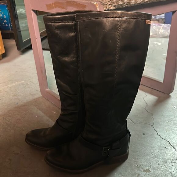 Size 38 Espresso Brown Leather Pikolinos Fall Boots - Picture 3 of 5